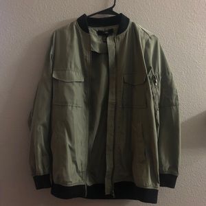Olive green bomber jacket